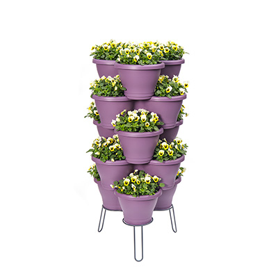 Elho-corsica-vertical-garden-grape-purple-with-standard